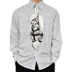 Basic Pet Tie – White Meme Horse Silk Tie, Novelty Animal Tie, Unique Graphic Pattern