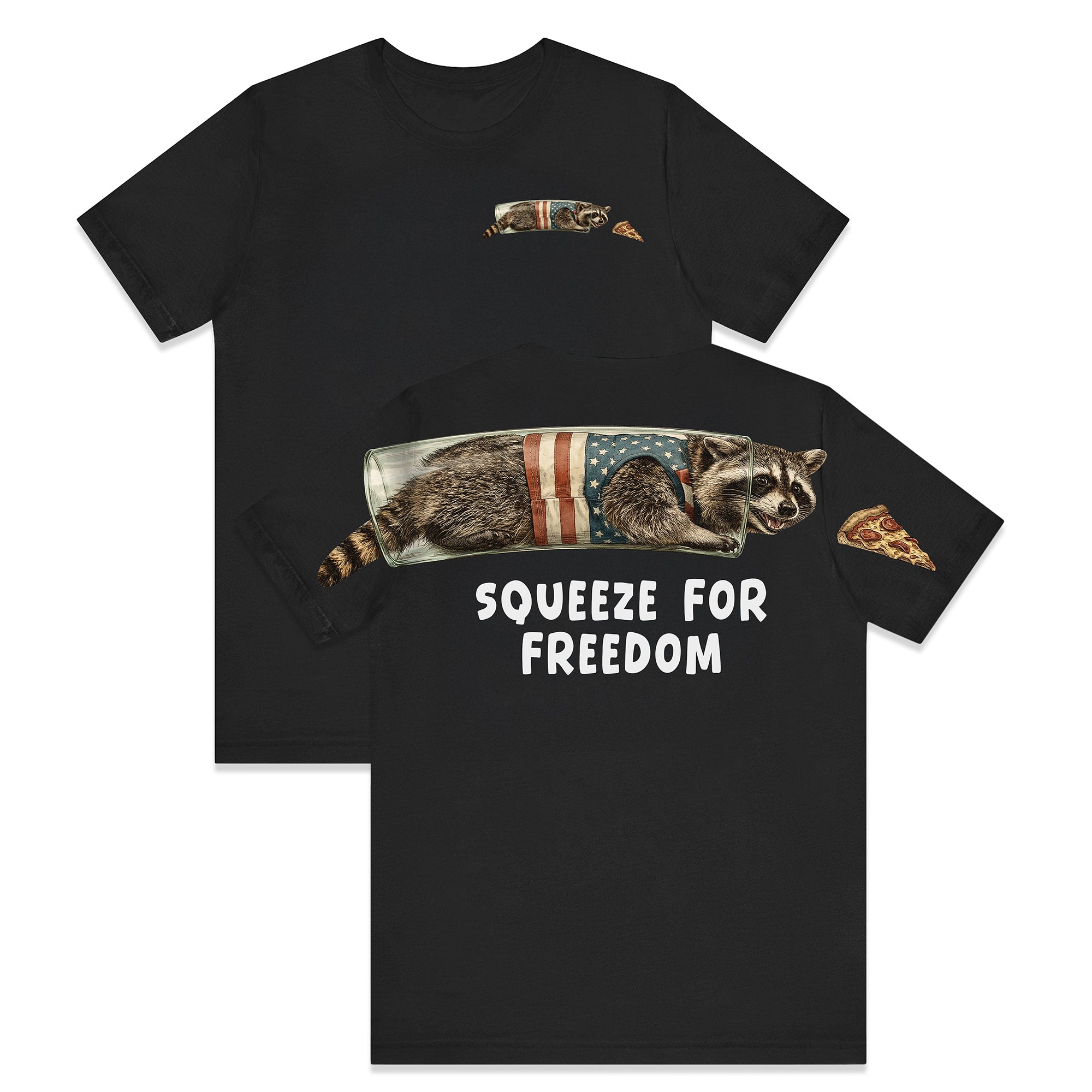 Squeeze For Freedom American Flag Raccoon 250th 4th of July