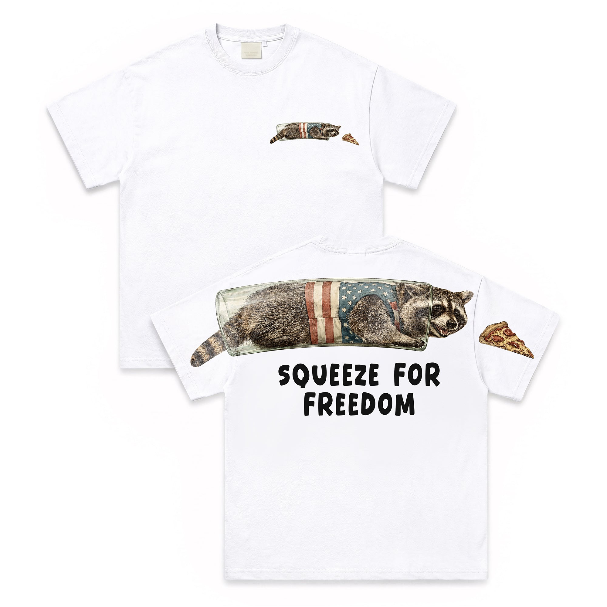 Squeeze For Freedom American Flag Raccoon 250th 4th of July