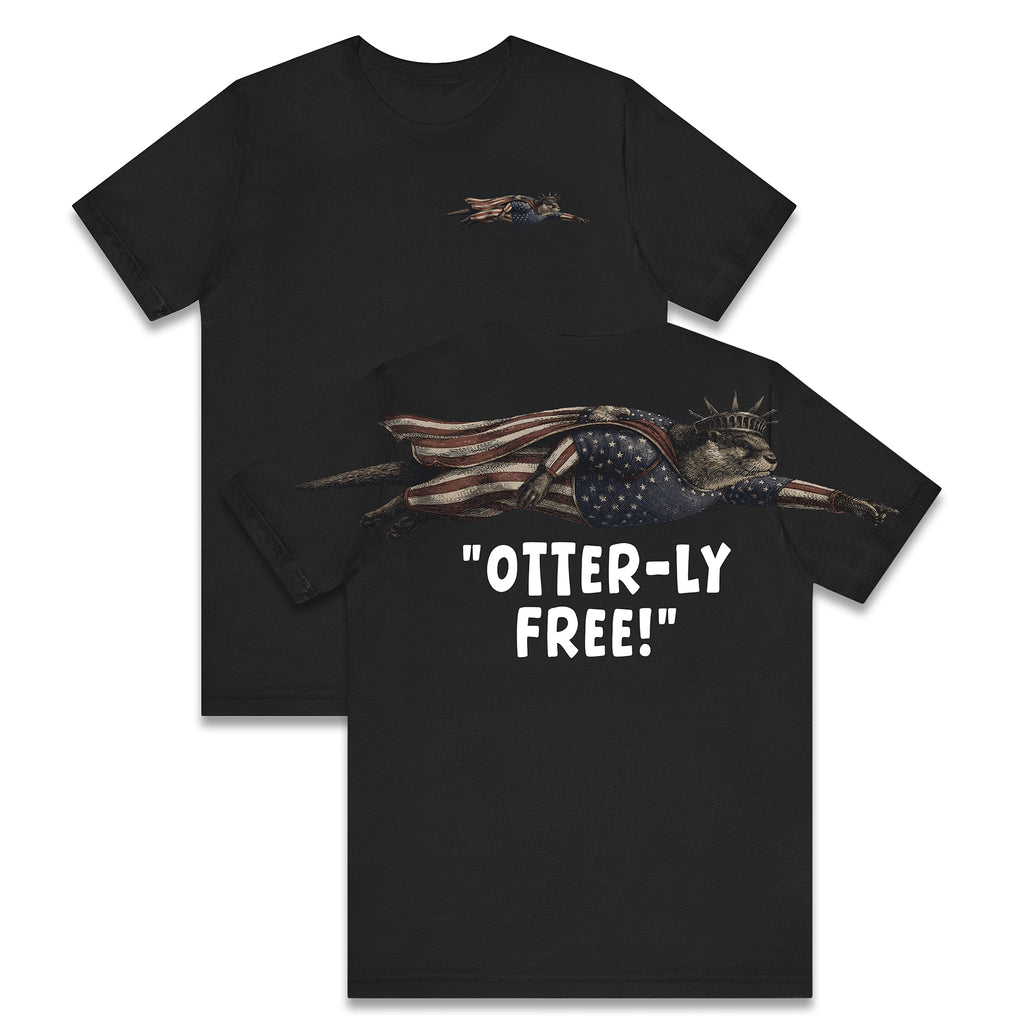Otter-ly Free Lady Liberty Otter 4th of July America 250th Apparel T-Shirt-Sweatshirt-Hoodie