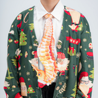 Creative seahorse-shaped novelty tie, fun and unique accessory for parties and casual wear.