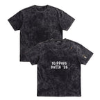 Slipping Outta 26 Panther Graduation Graphic Tee By Dripvity. Edgy unisex oversized black washed t-shirt with leaping panther in graduation cap. Perfect 2026 senior graduation streetwear gift. Shop now!