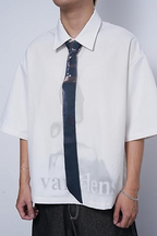 Classic solid navy blue slim necktie for a minimalist and formal look.