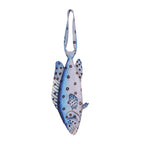 Novelty necktie featuring a unique spotted fish design.