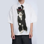 Dripvity Magician Cat Tie, Magic Show Cat Tie, Unique Illusionist Cat Necktie